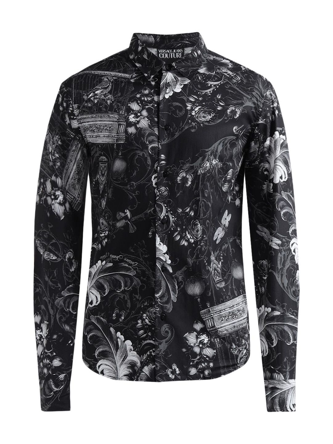 Versace Jeans Couture Men Slim Fit Floral Printed Casual Shirt-picture-52