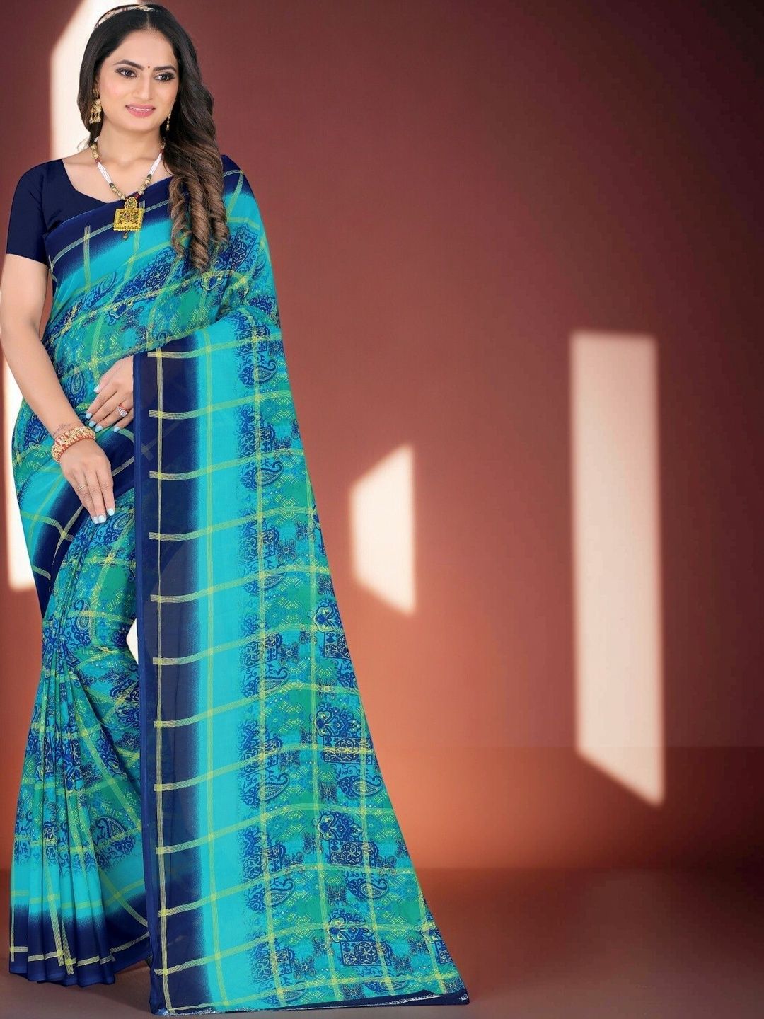 SZN Paisley Poly Georgette Saree-picture-18