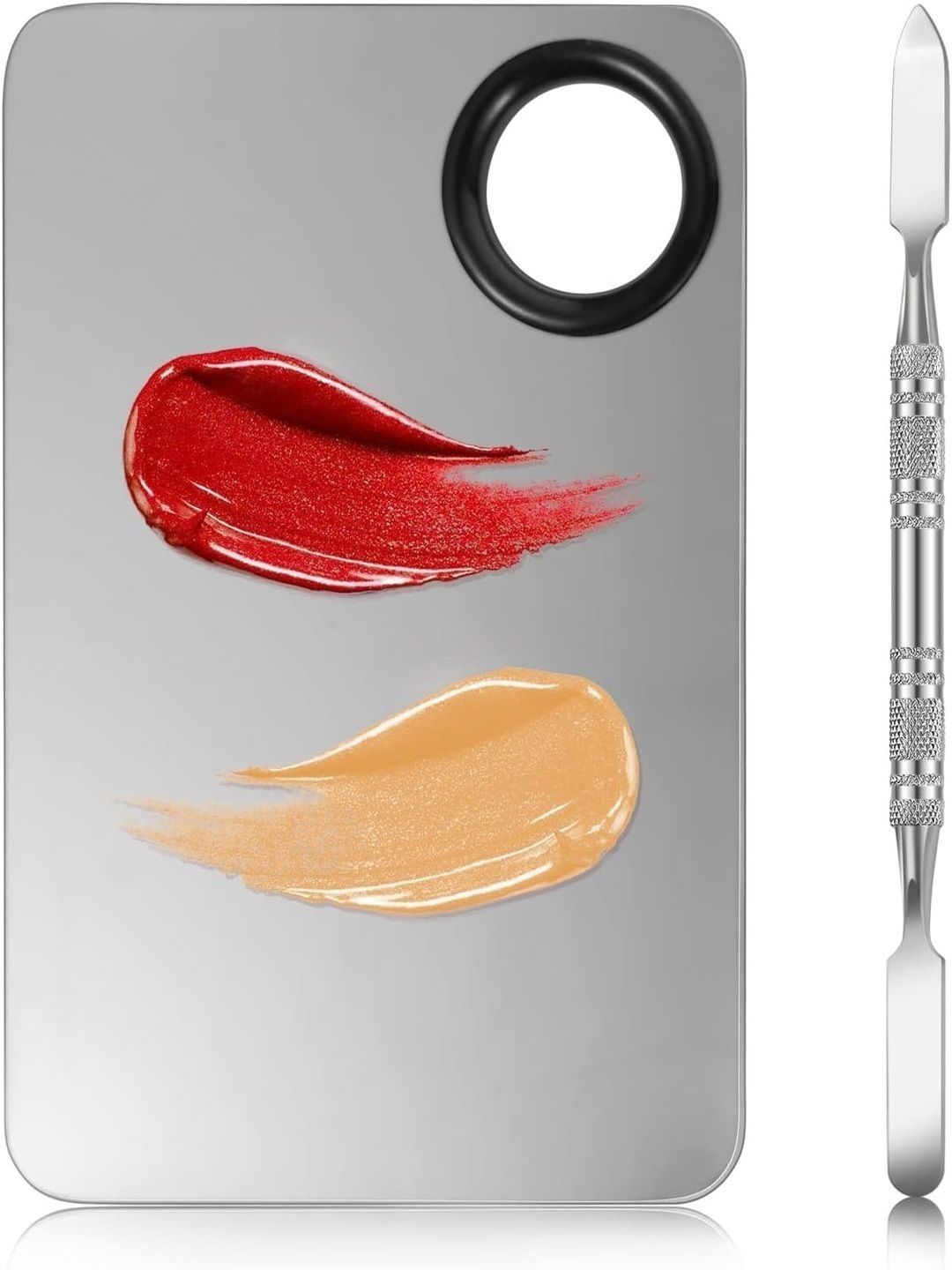 sweetpea Stainless Steel Rectangle Nail Makeup Palette With Spatula-picture-42