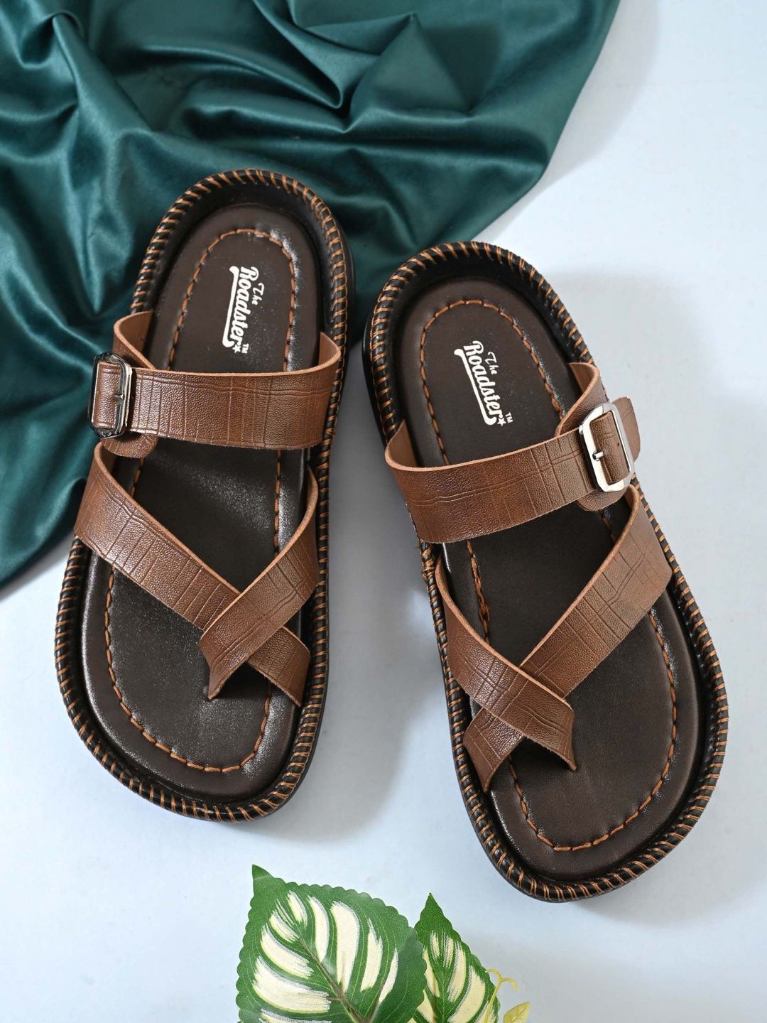 The Roadster Lifestyle Co Men One Toe Multistrap Comfort Sandals-picture-47