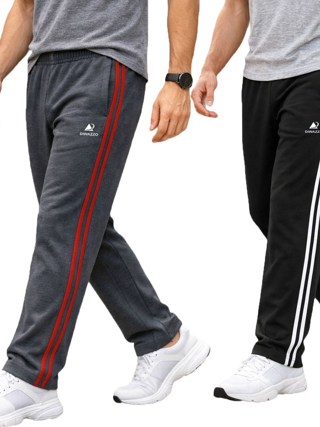 Diwazzo Men Pack of 2 Regular Fit Training Track Pants-picture-30