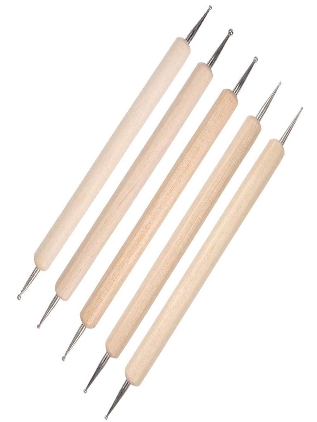 sweetpea Set Of 5 2-Way Wooden Dotting Pen Tool Nail Art Tip Dot Paint Manicure Kit-picture-15