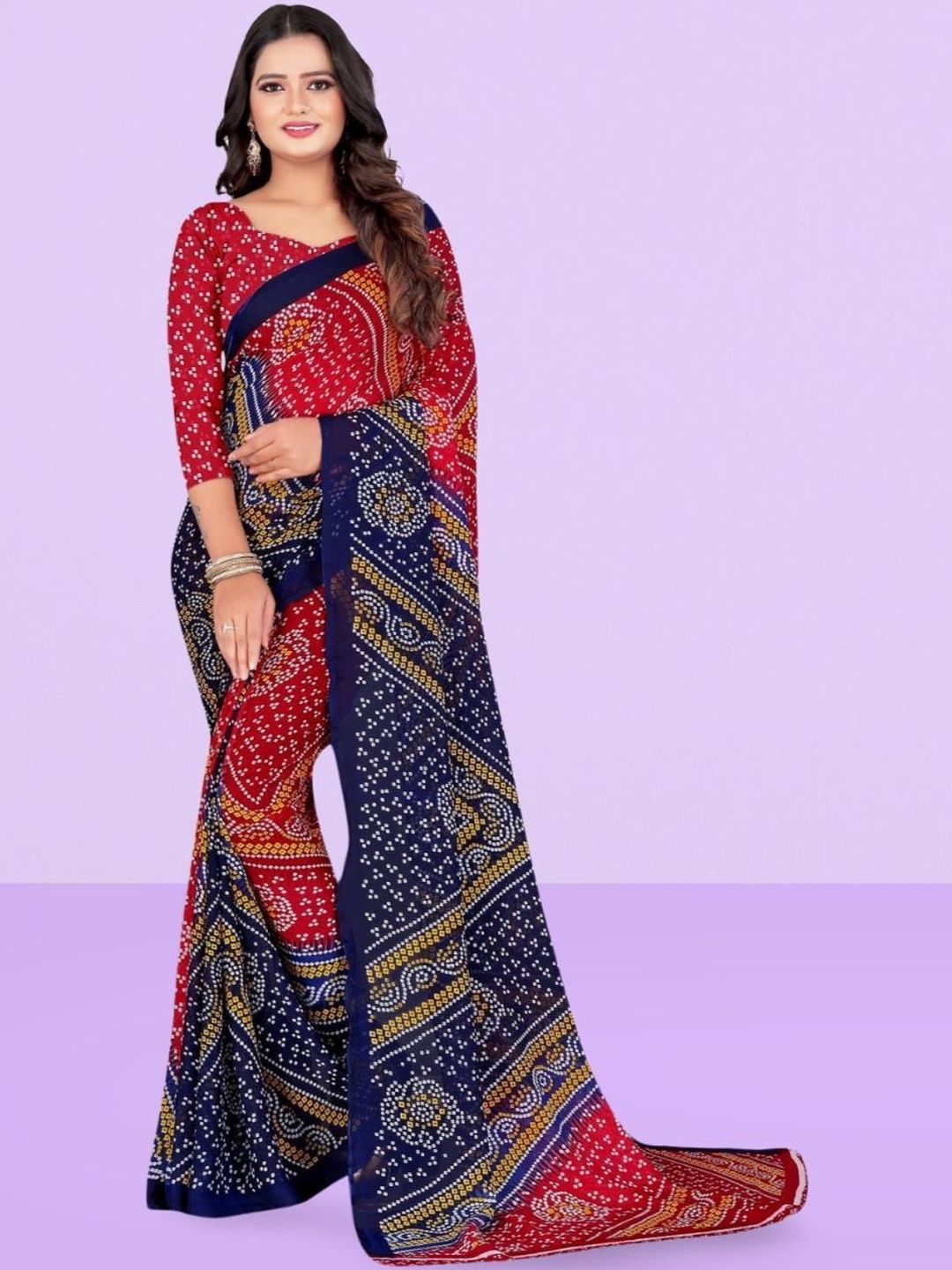 SZN Bandhani Poly Georgette Saree-picture-30
