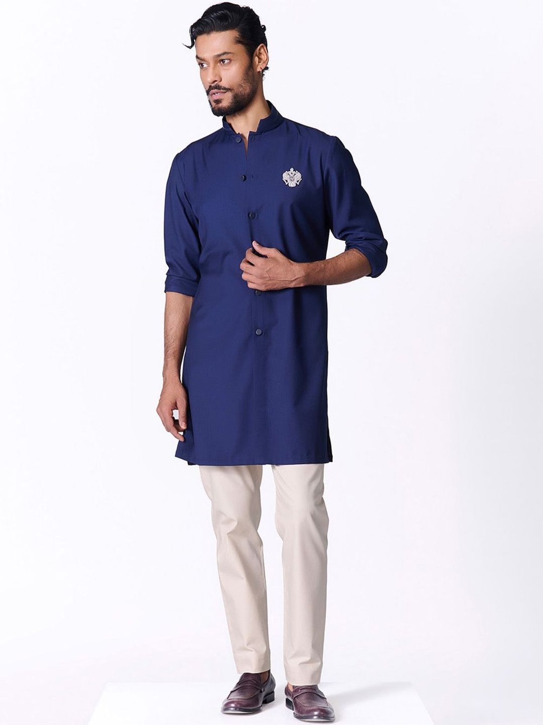 S&N by Shantnu Nikhil Men Thread Work Pathani Kurta-picture-24