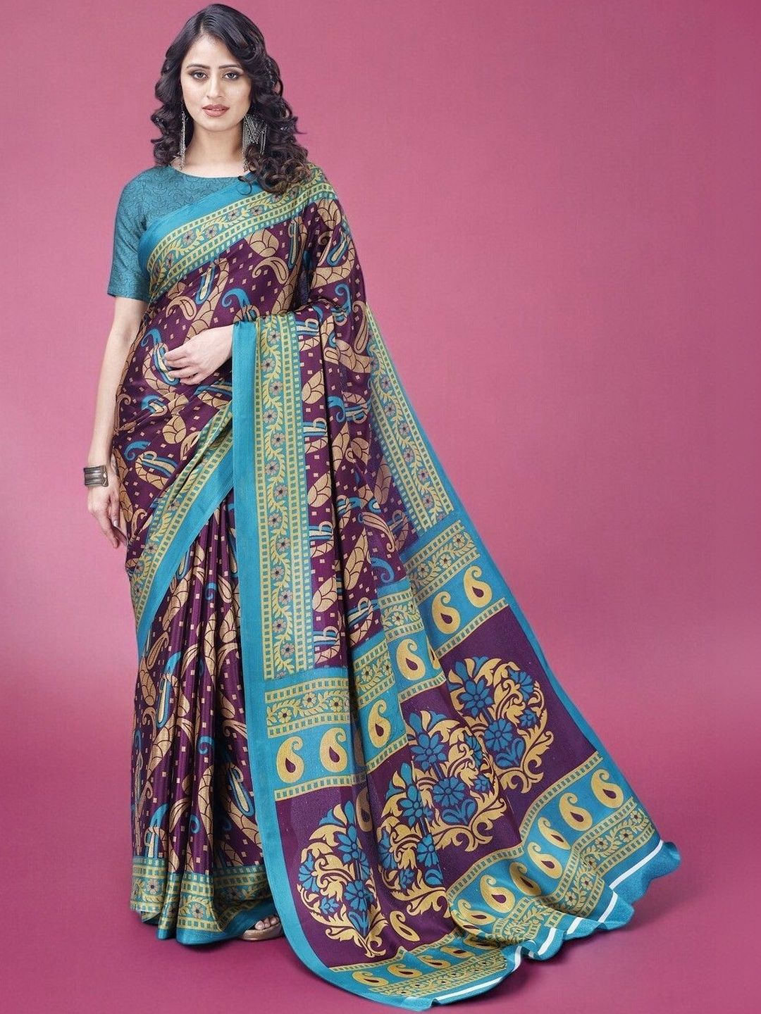 SZN Paisley Poly Georgette Saree-picture-25