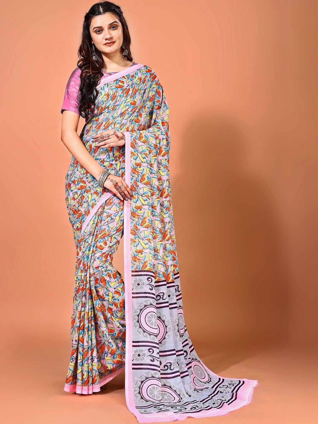SZN Poly Georgette Saree-picture-22
