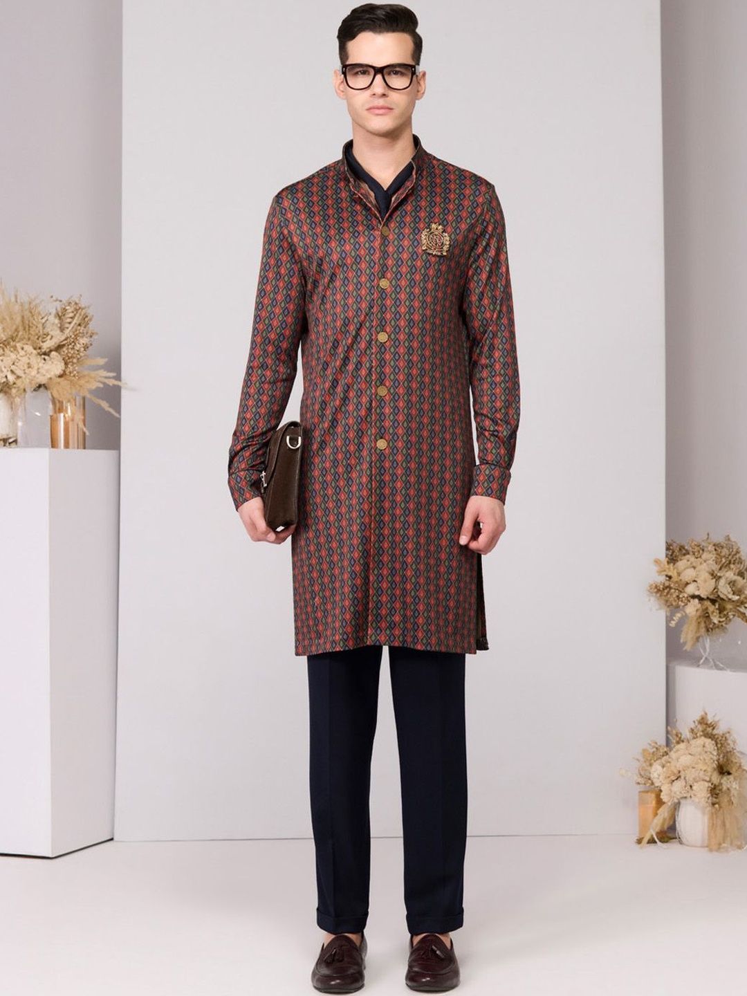 S&N by Shantnu Nikhil Men Mandarin Collar Kurta-picture-44