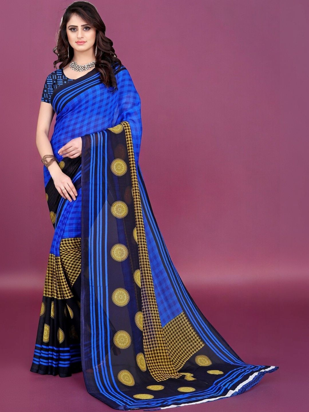 SZN Poly Georgette Saree-picture-22