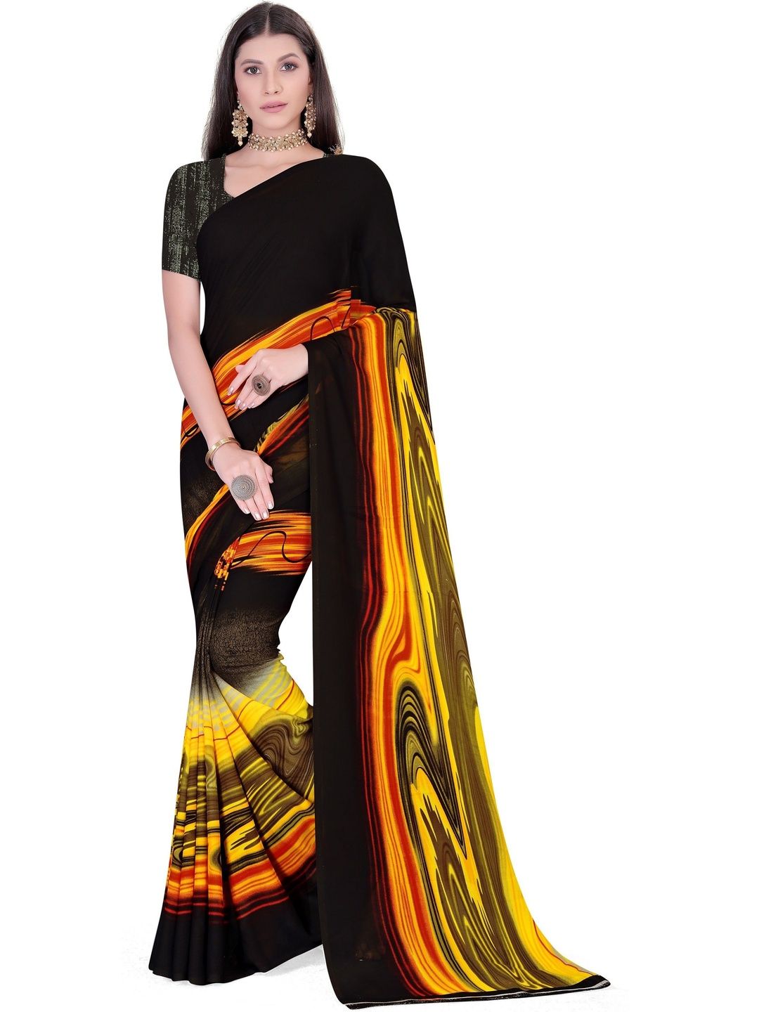 SZN Poly Georgette Saree-picture-15