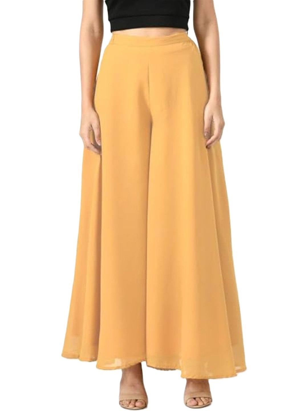 AFFLEON Women 2 Flared Georgette Ethnic Palazzos-picture-53