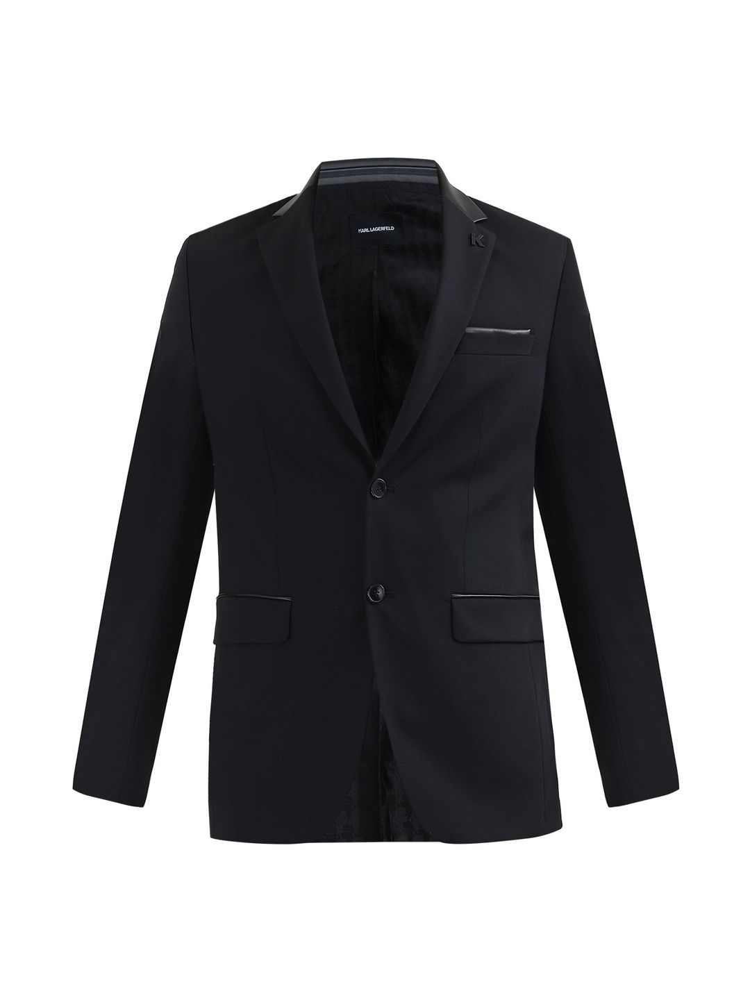 Karl Lagerfeld Notched Lapel Single-Breasted Slim Fit Formal Blazers-picture-52
