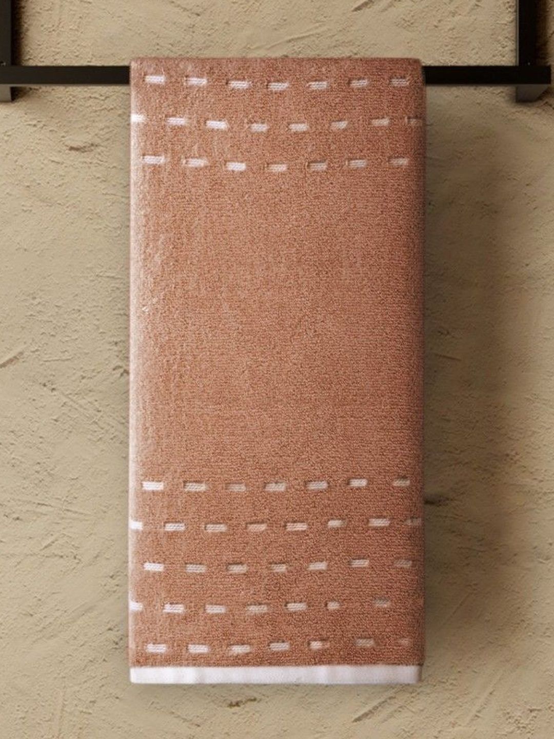 SPACES 2 Pieces Brown Pure Cotton Hand Towels-image-44