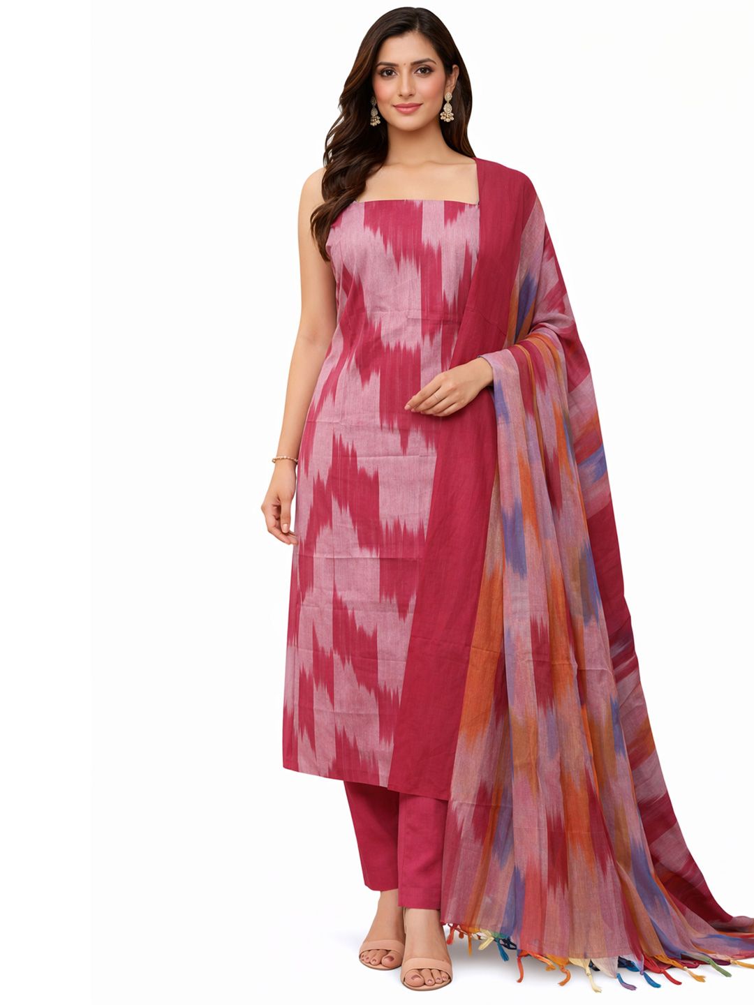 Leheriya Printed Pure Cotton Unstitched Dress Material-picture-54