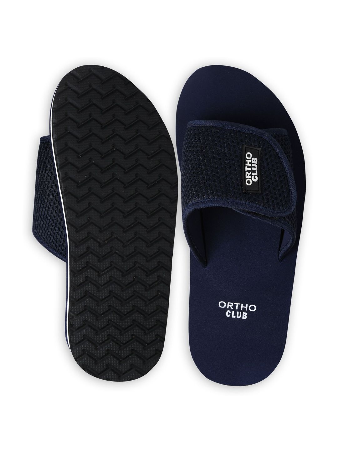 ORTHO CLUB Men Colourblocked Rubber Sliders-picture-13