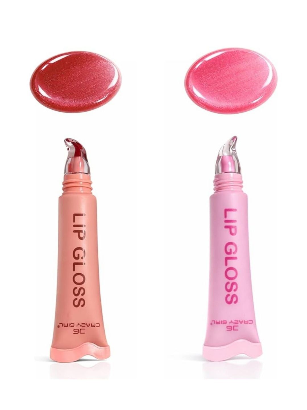 Crazy Girl Set Of 2 Waterproof Crystal Fruit Peptide Colour Lip Glaze Gloss - 1.5 ml Each-picture-53