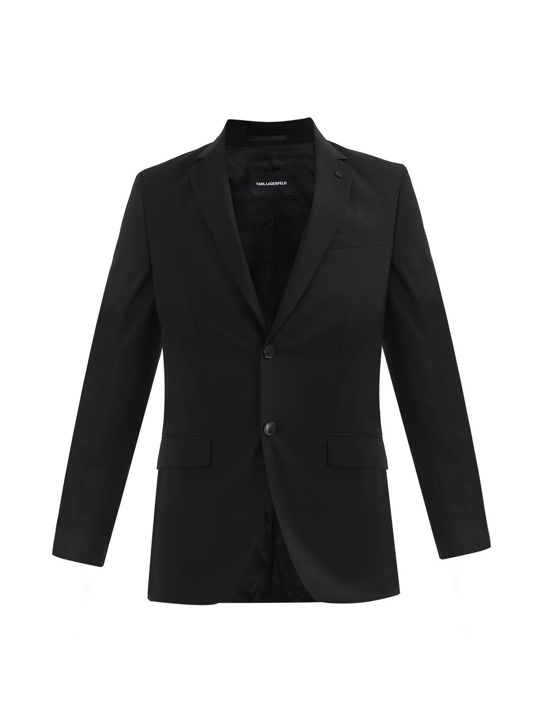 Karl Lagerfeld Notched Lapel Single-Breasted Slim Fit Formal Blazers-picture-17