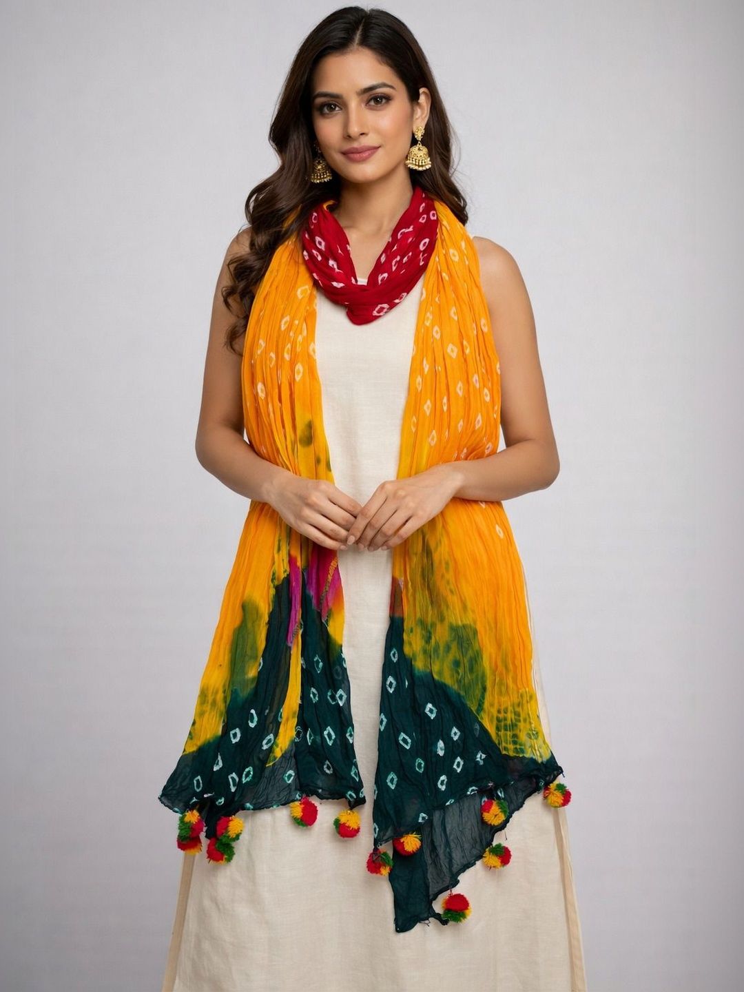 SAHINA DUPATTA Printed Bandhani Dupatta-picture-29