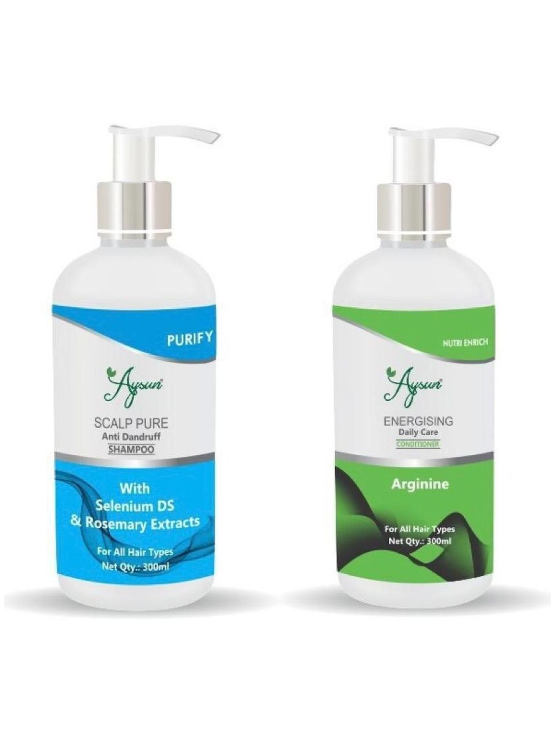 Aysun Set Of 2 Scalp Pure Shampoo & Energising Conditioner - 300 ml Each-image-13