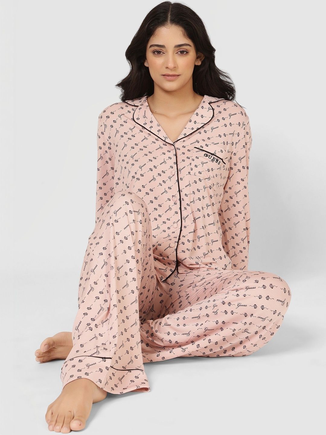 GUESS Women Printed Night suit-picture-30