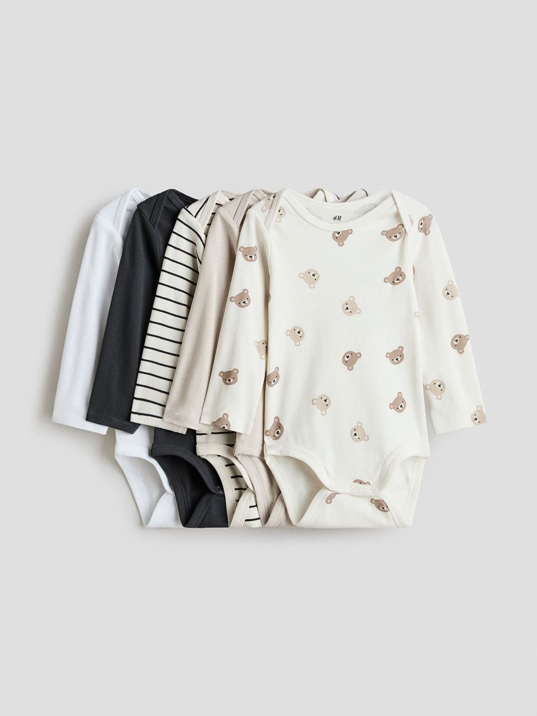 H&M 5-Pack Long-Sleeved Bodysuits