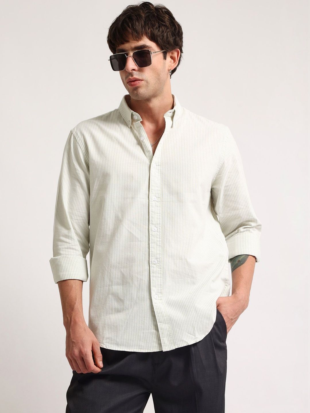 Maniac Men Comfort Striped Casual Shirt-picture-25