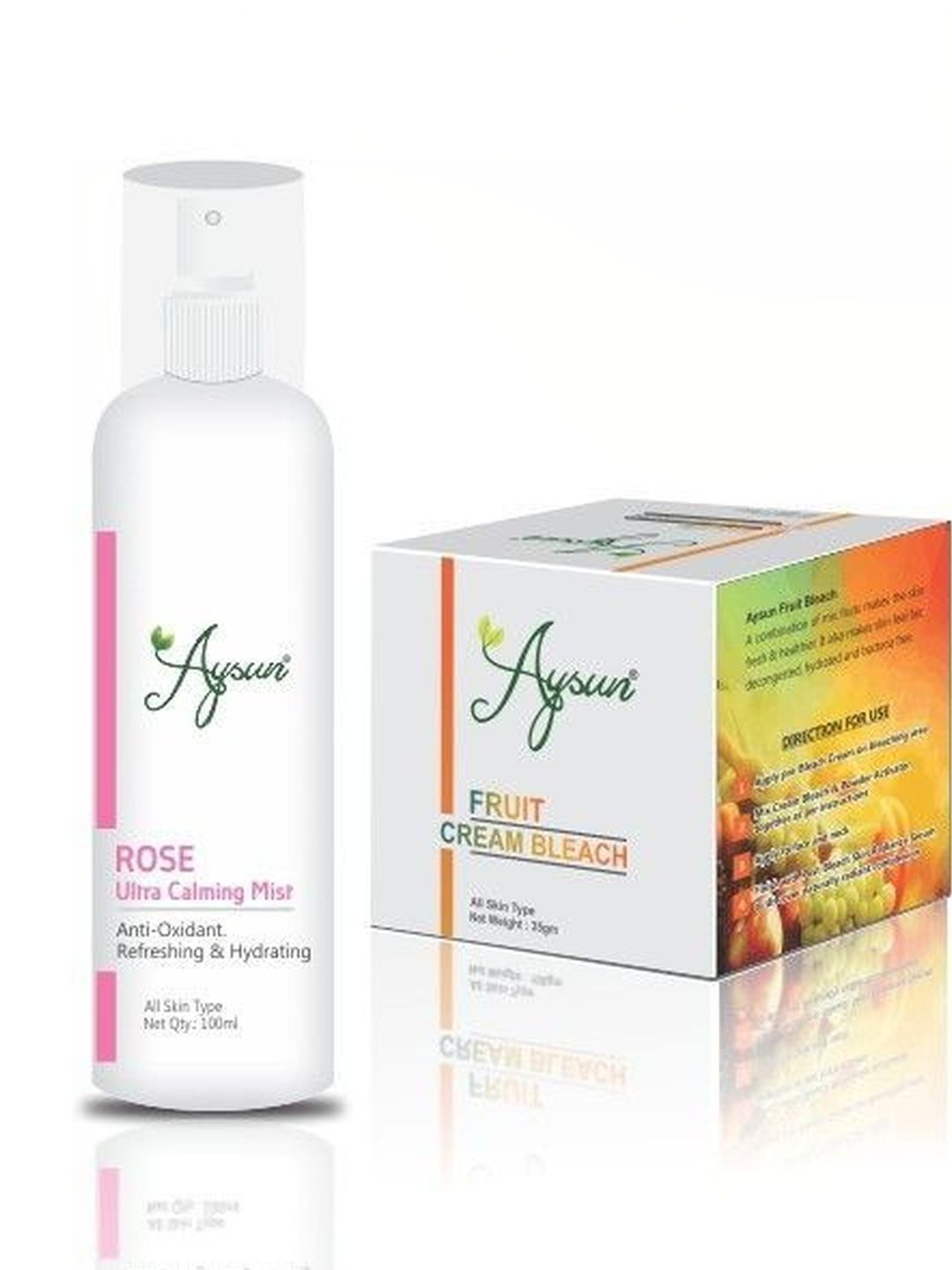 Aysun Set Of 2 Rose Ultra Calming Mist - 100 ml & Fruit Cream Bleach - 35 g-image-23