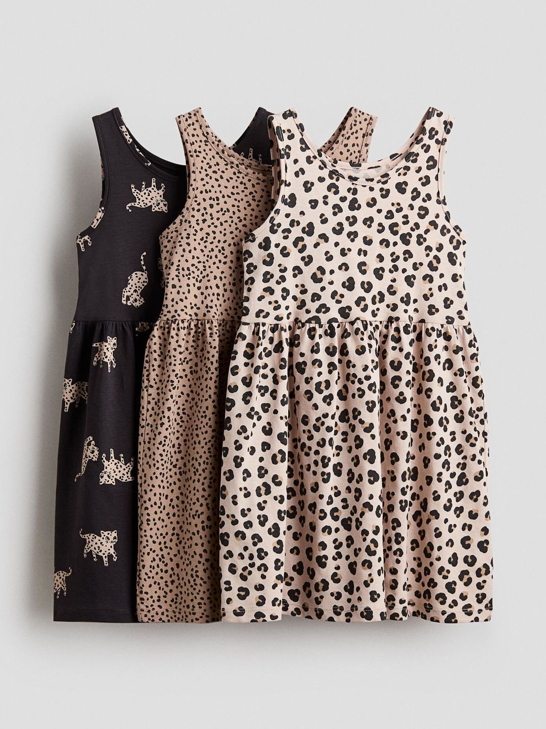 H&M 3-Pack Printed Cotton Dresses