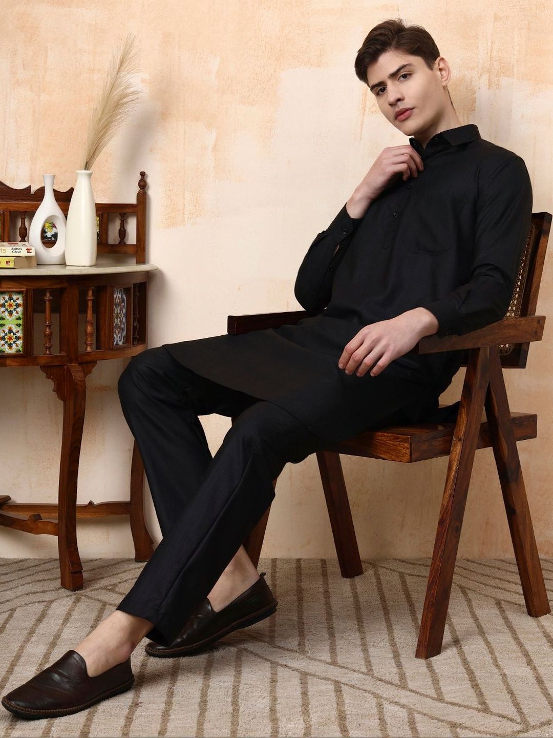 DEVOILER Men Regular Kurta with Pyjamas-picture-24