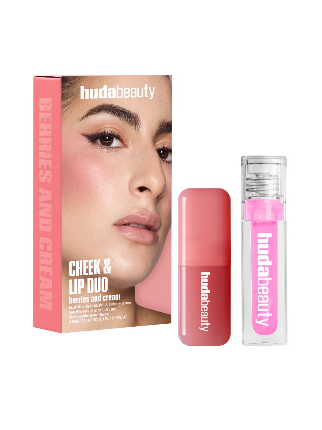 Huda Beauty Berries And Cream Cheek & Lip Duo - Liquid Blush 4.5ml & Lip Oil 3.9ml-image-29