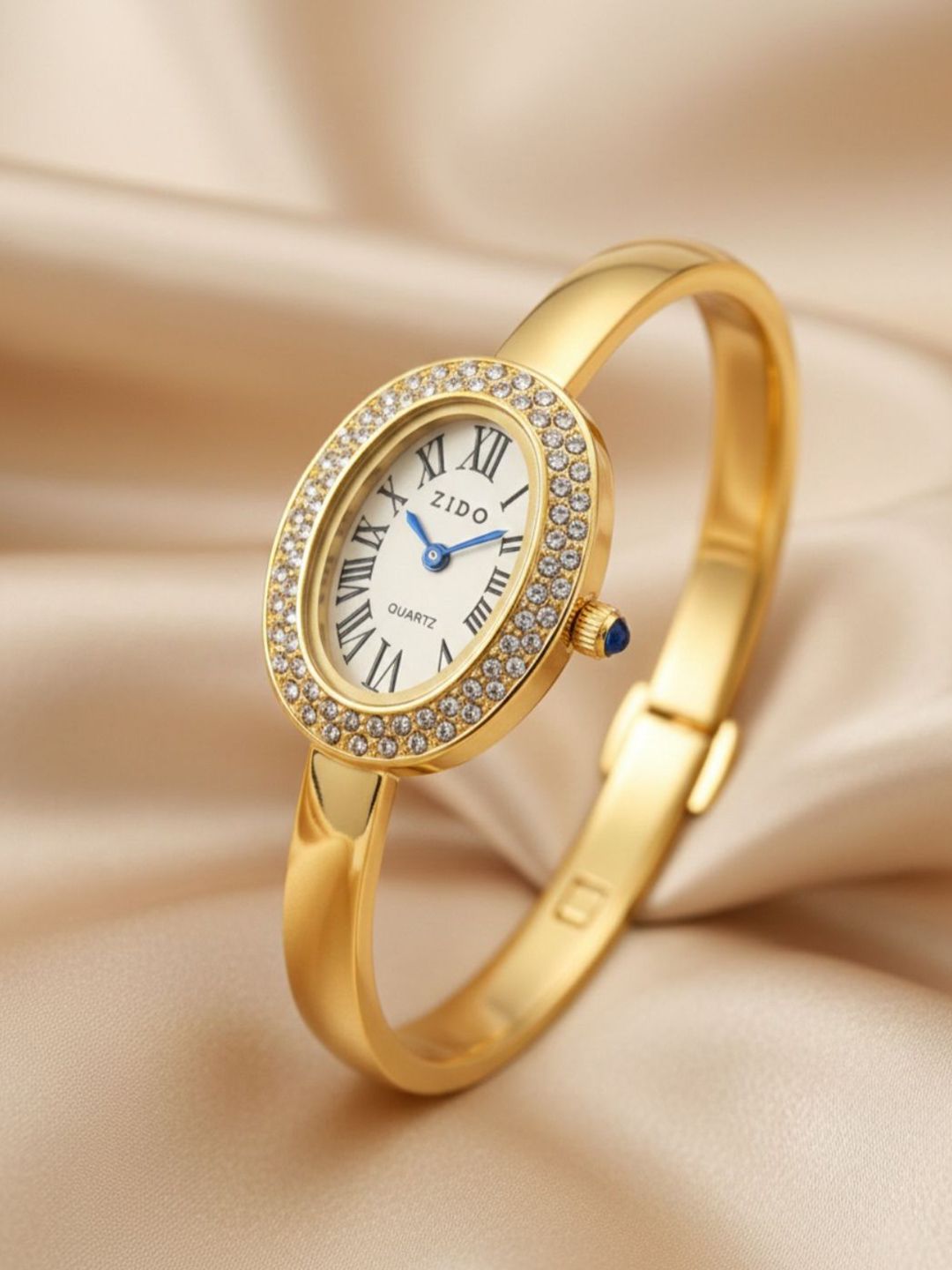 RACHIVA 18K Gold-Plated Oval Zircon-Studded Watch-picture-15