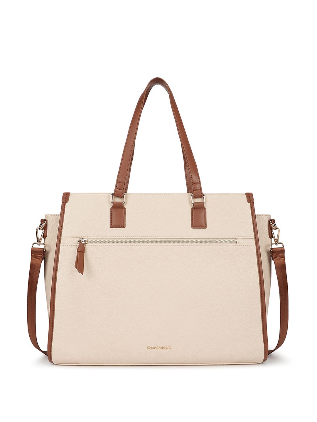 Fastrack Women Beige Powercarry Laptop Tote with 15" Laptop Sleeve-image-41