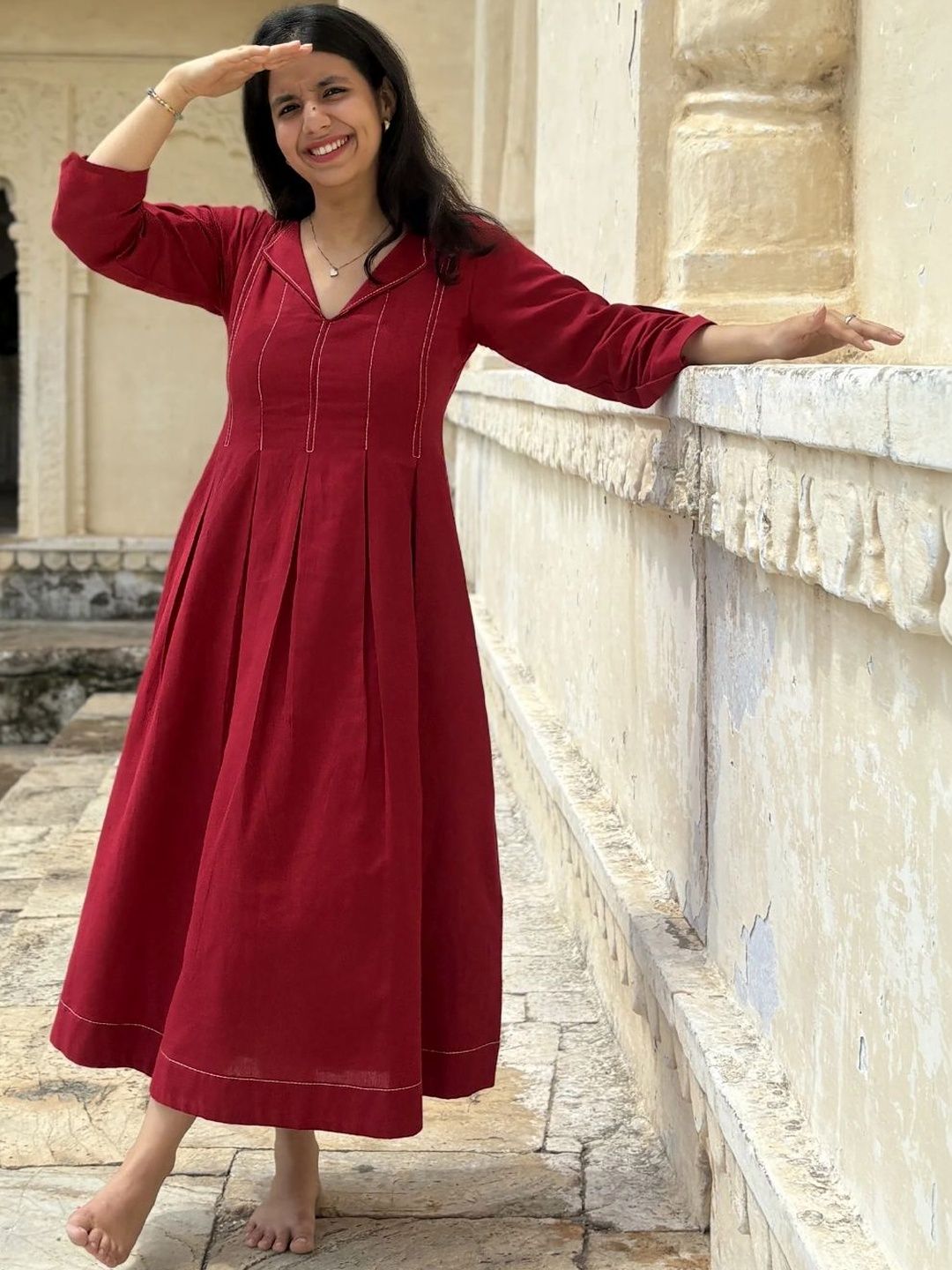 Niyatee Embroidered A-Line Midi Dress-picture-10