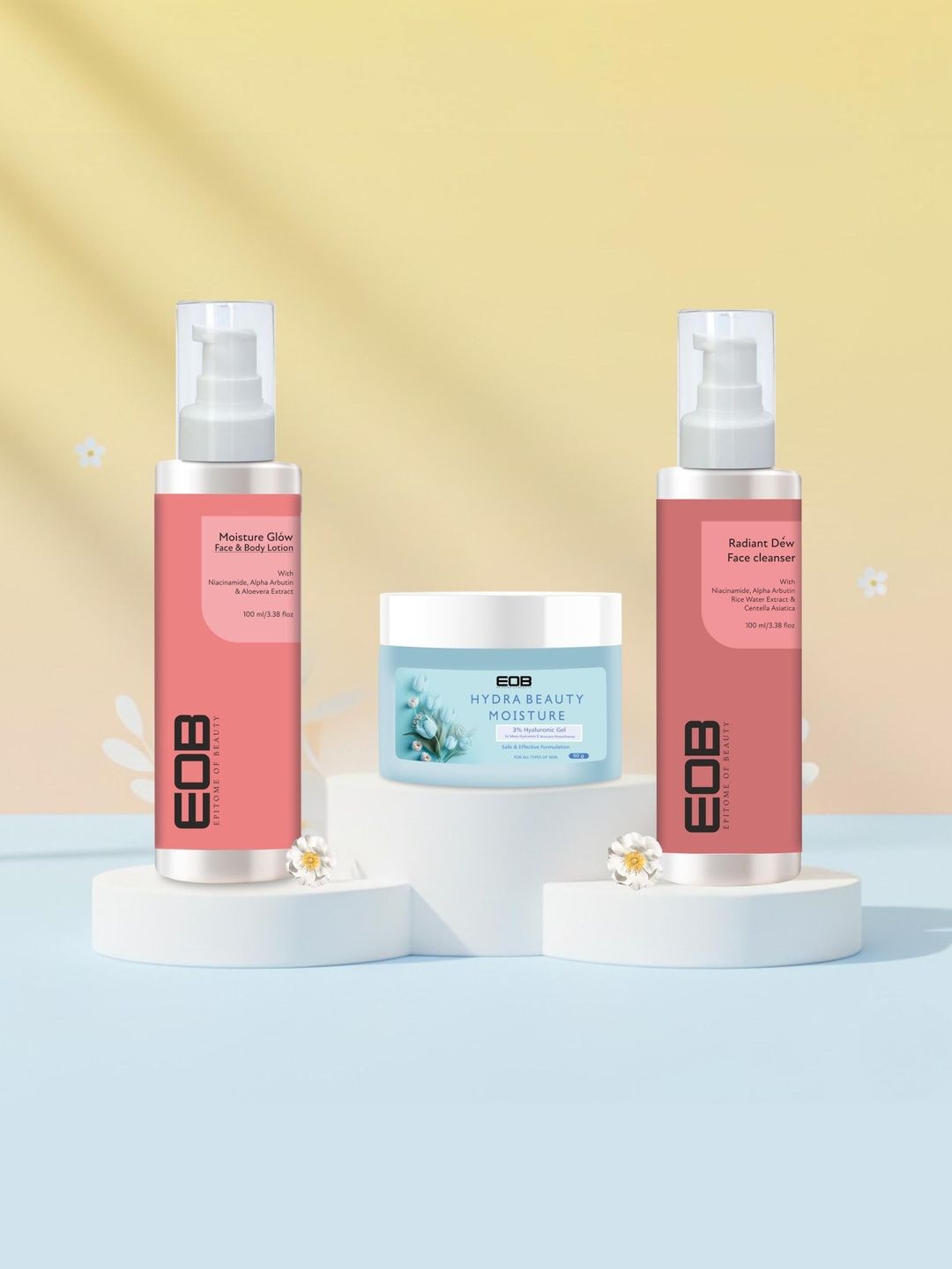 EOB Set Of Radiant Dew Face Cleanser & Glow Lotion -100 ml Each-image-10