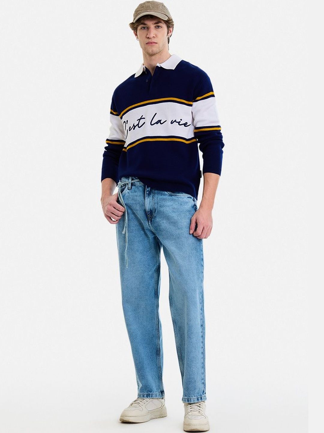 Snitch Men Typography Striped Pullover-picture-40