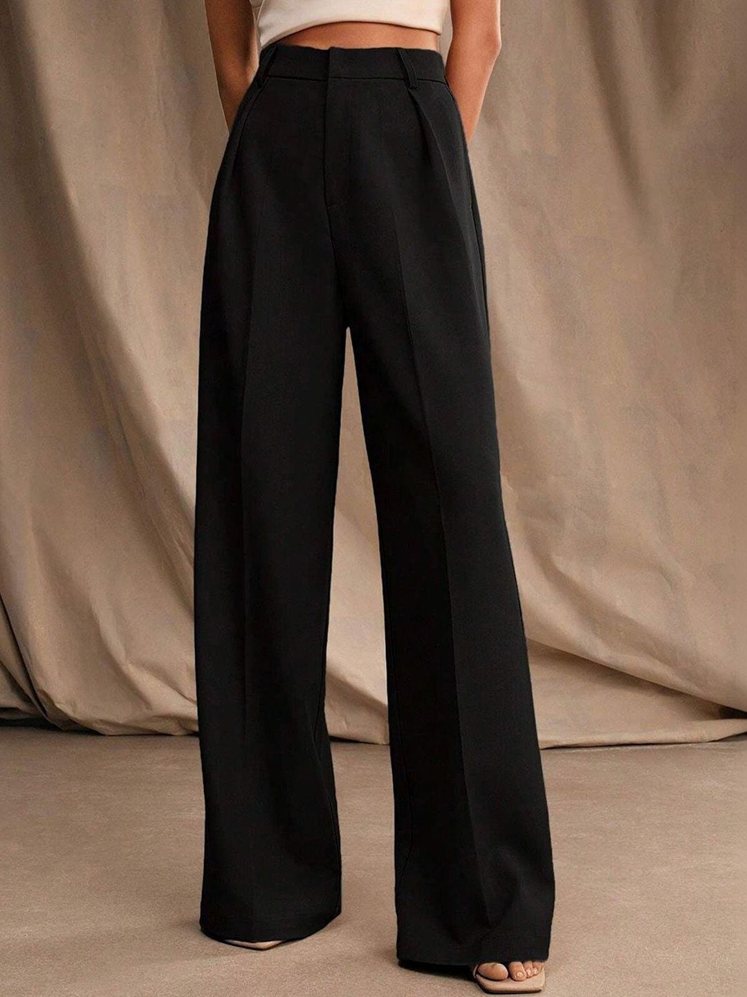 Stylecast X Kotty Women High-Rise Wrinkle Free Pleated Trousers-picture-37