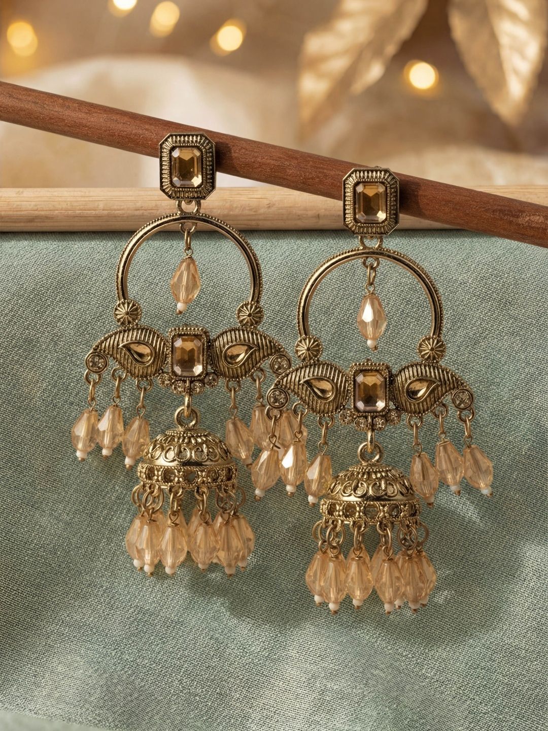 OutRoyal Geometric Jhumkas Earrings-picture-54