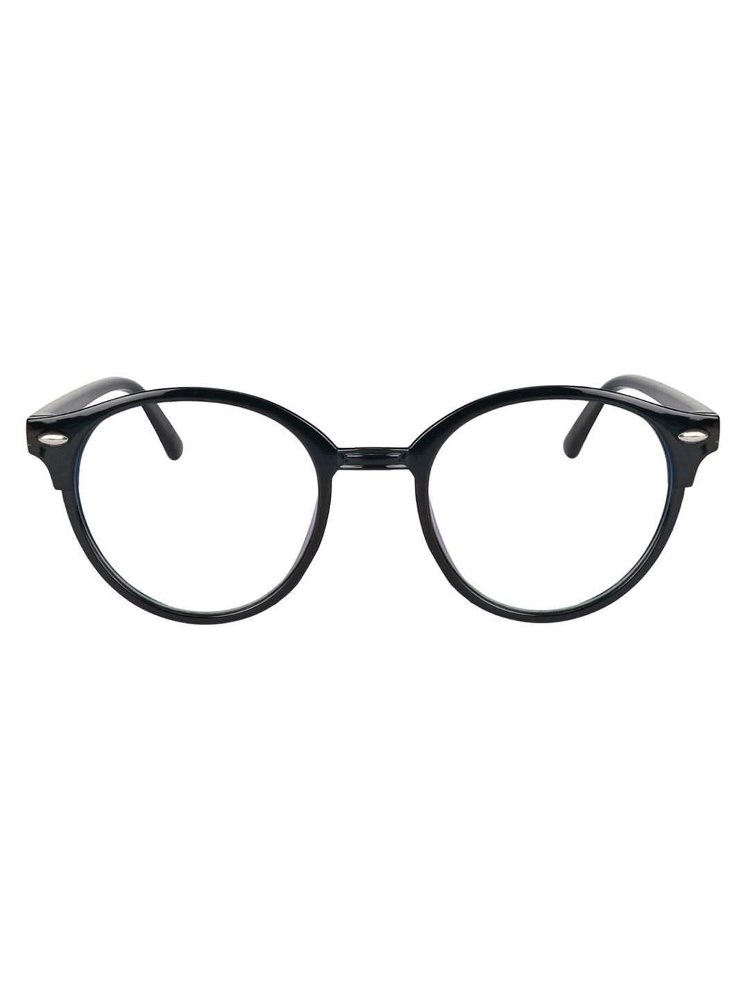 SZN Men Clear Lens & Black Round Sunglasses with-image-2
