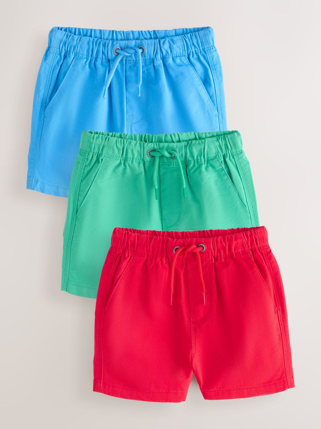 NEXT Boys Pack Of 3 Pure Cotton Shorts-picture-27