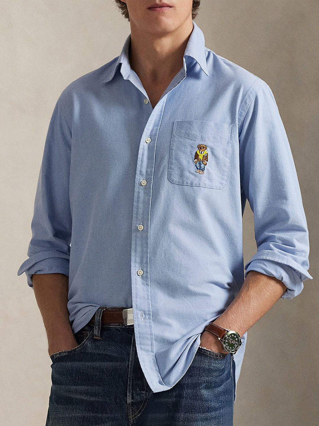 Polo Ralph Lauren Cotton Spread Collar Oxford Shirt-image-36
