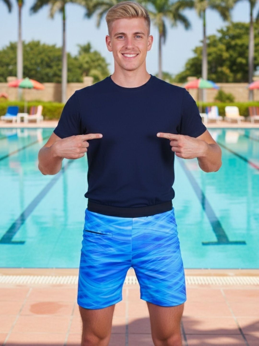 Aqua Holic Round Neck Swim Set