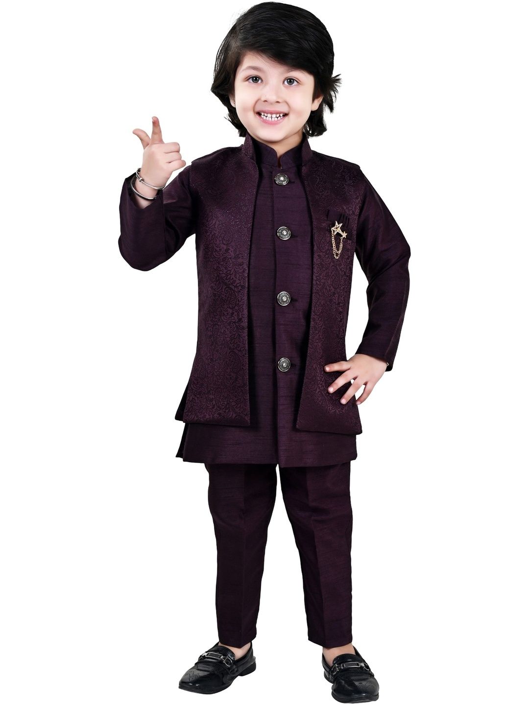 Arshia Fashions Boys Embroidered Sherwani-picture-42