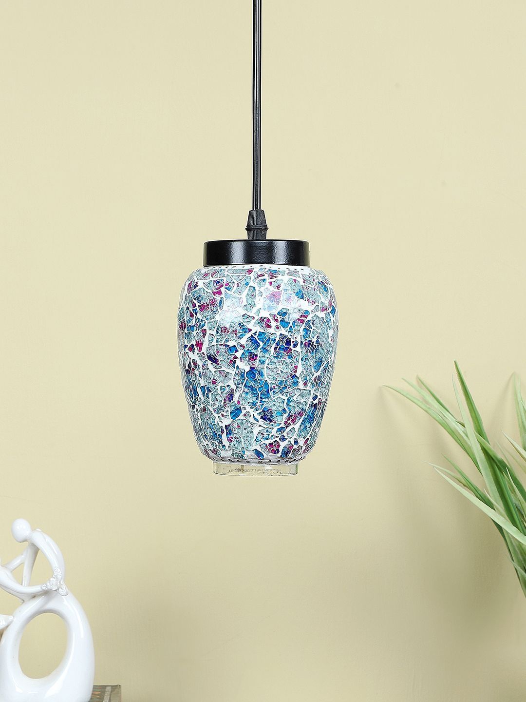 Aura Multicoloured & Multicoloured Textured Glass Ceiling Lamp-picture-33