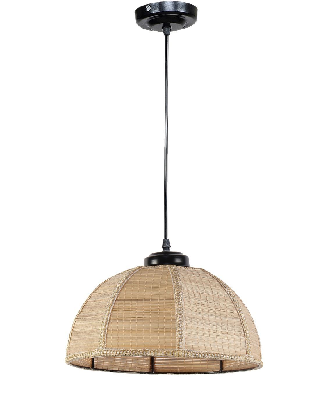 Aura Beige & Brown Textured Ceiling Lamp-image-45