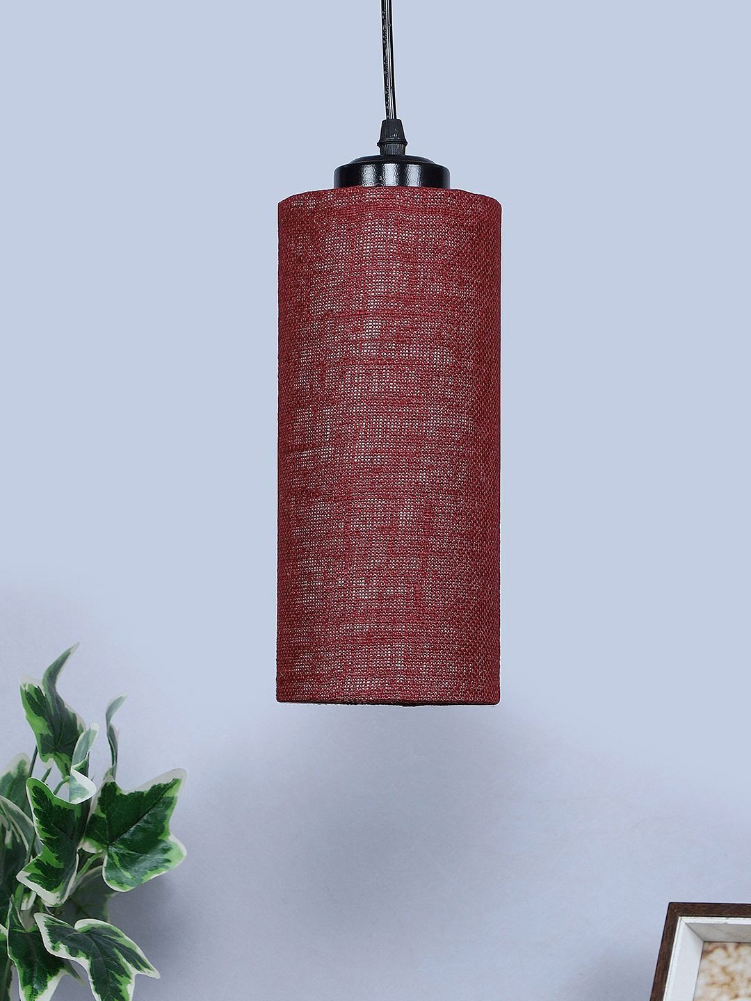 Aura Maroon & Maroon Textured Ceiling Lamp-image-0