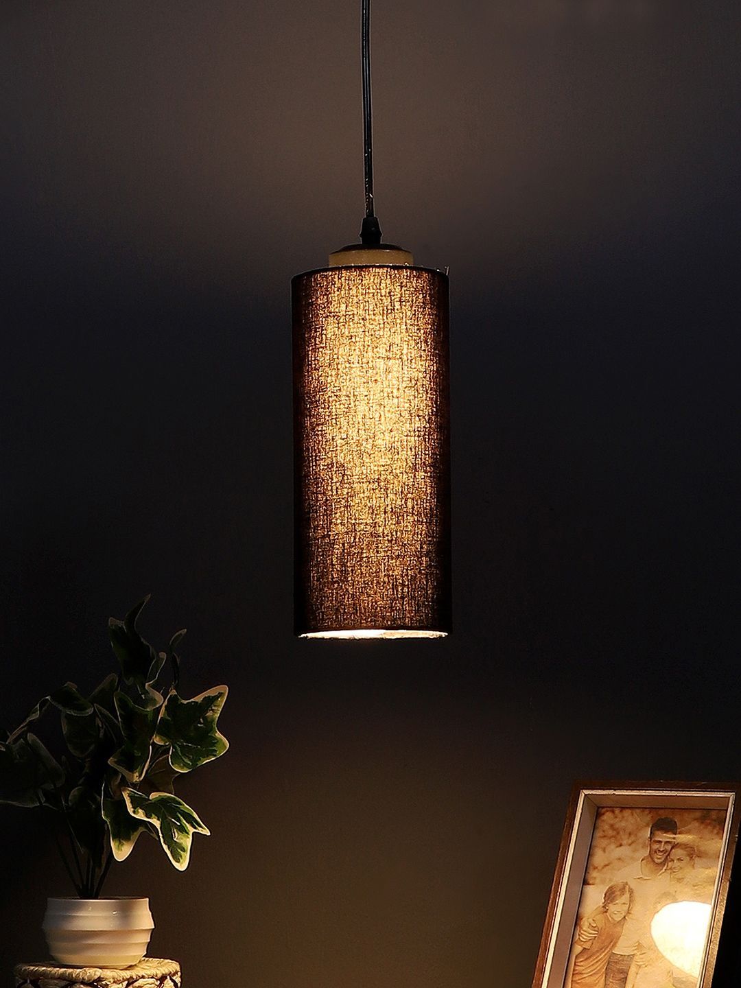 Aura Black & Black Textured Ceiling Lamp-picture-51