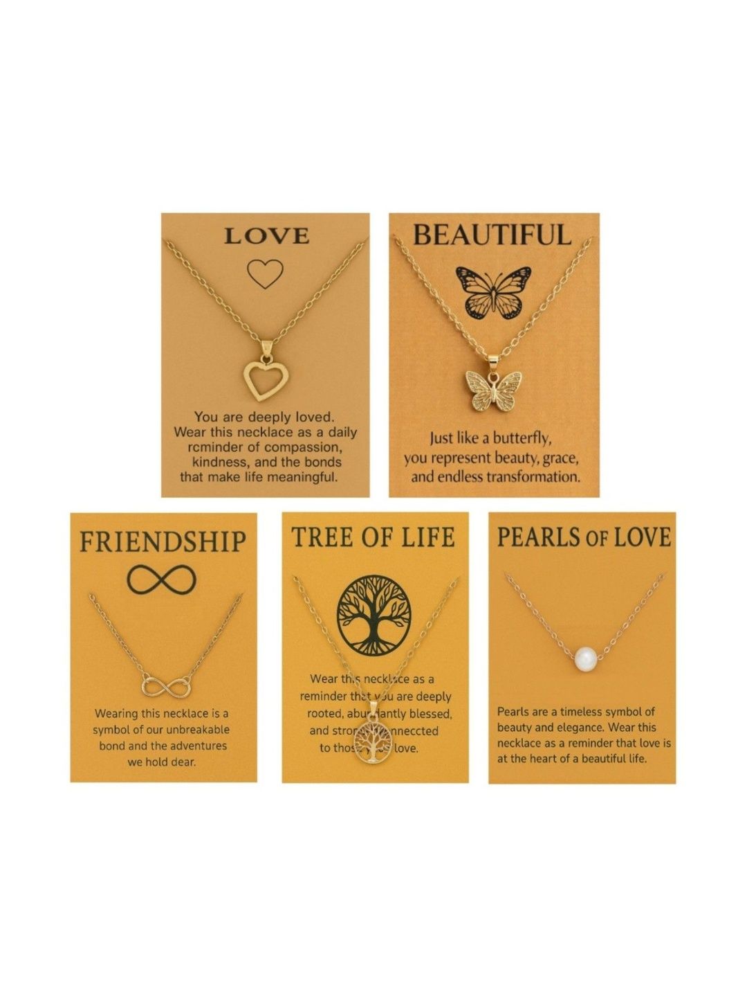 ARISTAL Jewellery Set Of 5 Gold-Plated Pendants With Chains-picture-38
