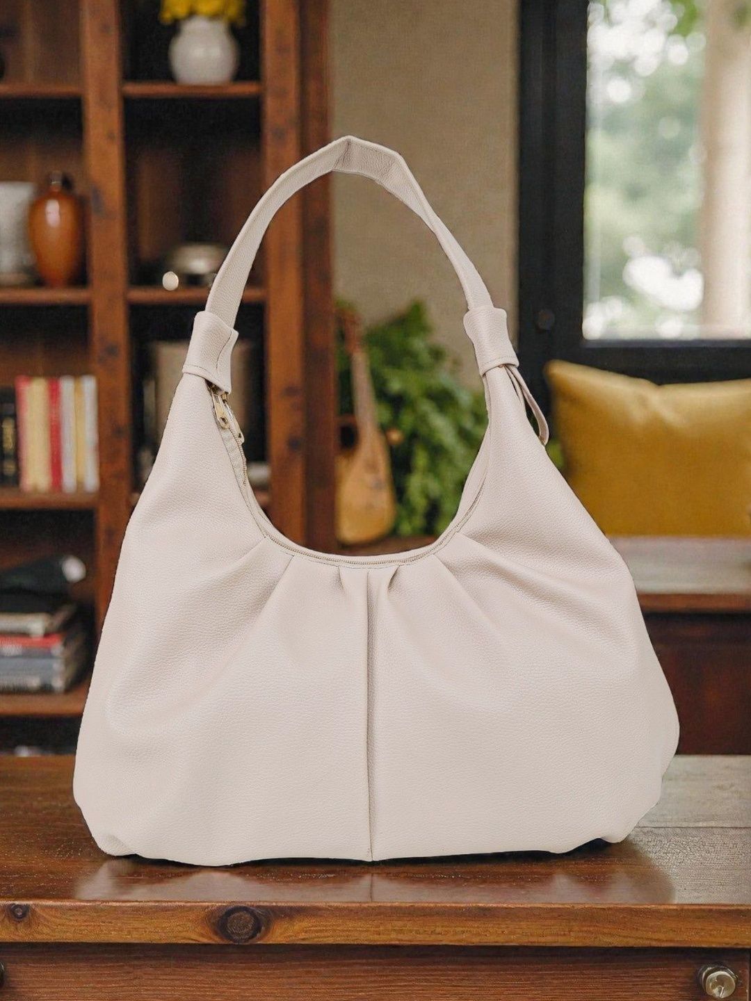 Springberry Textured PU Half Moon Hobo Bag-picture-13