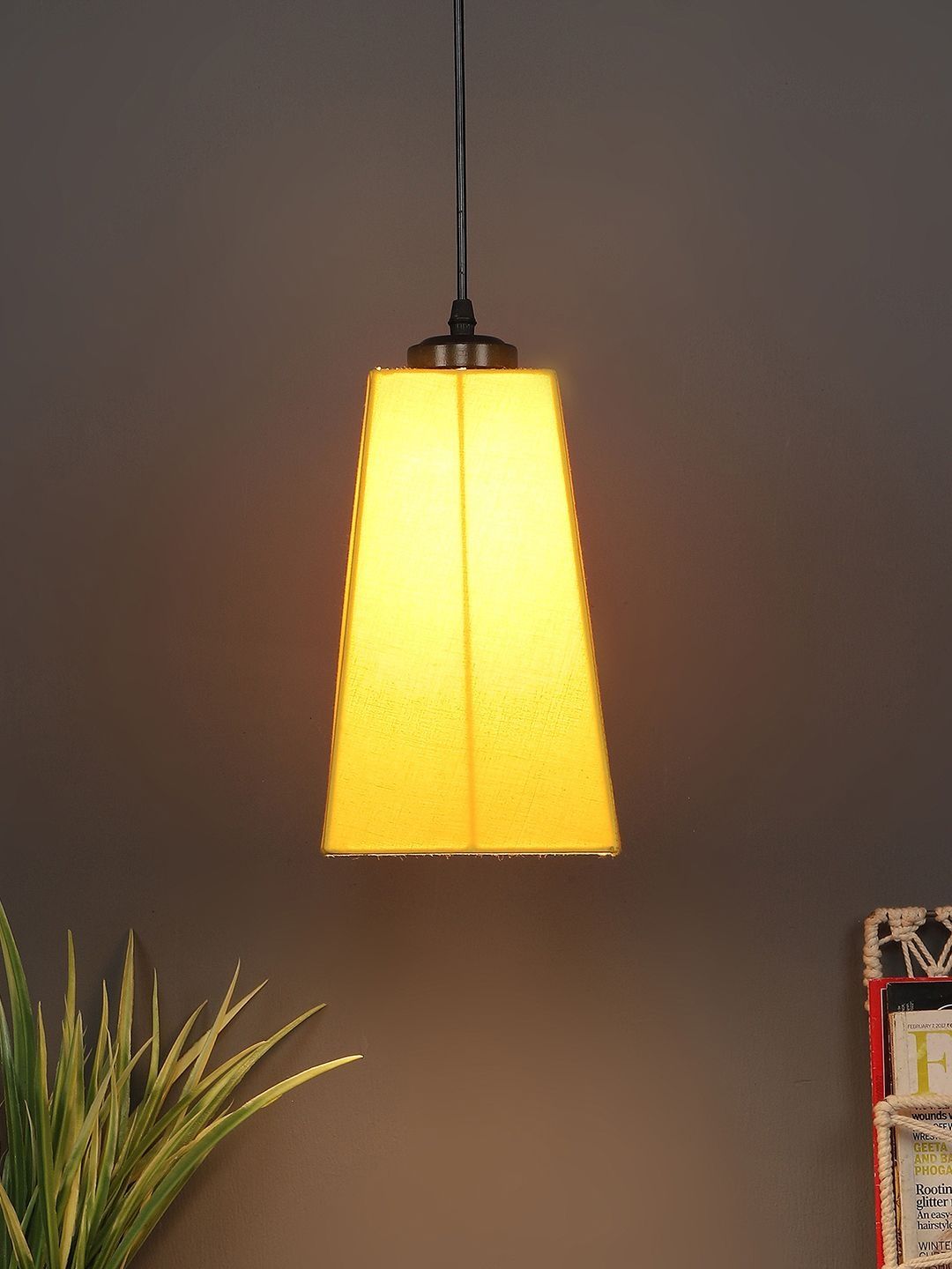 Aura Yellow & Cream-Coloured Contemporary Ceiling Lamp-picture-57