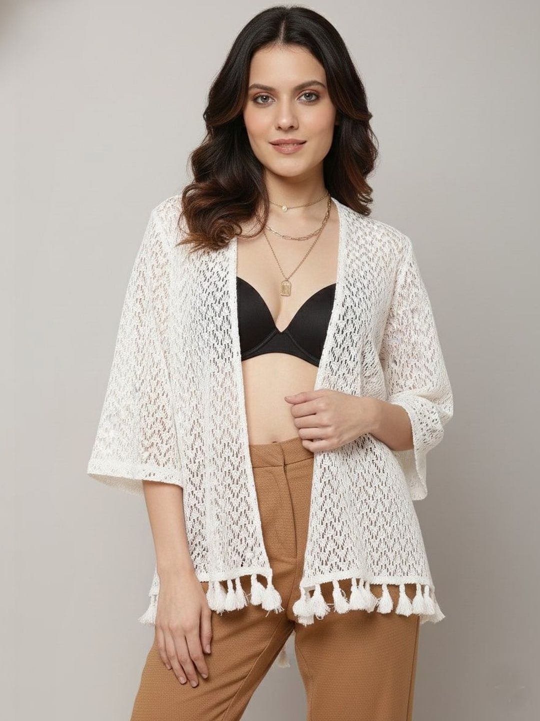 UnaOne Women Tasselled Shrug-picture-34