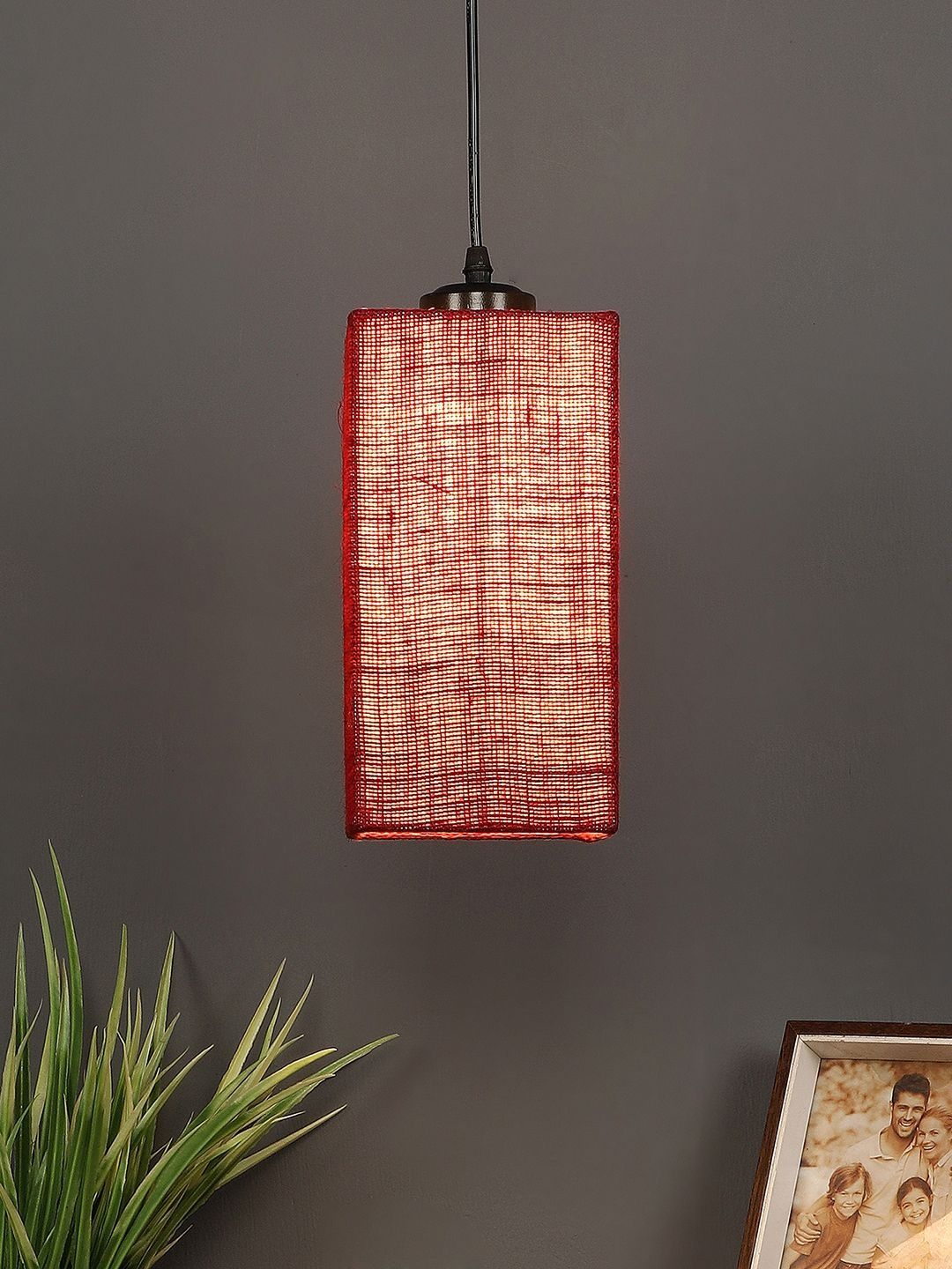 Aura Maroon & Red Textured Ceiling Lamp-picture-16